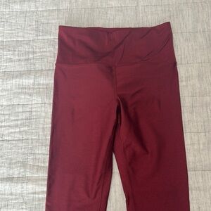 Athleta Red High-Waisted Leggings